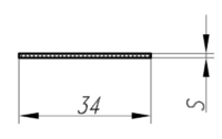 МПУ-013-03  Подкладка ПВХ (под заполнение 25-32мм.)  2*34*100мм.  (500шт./кор.)